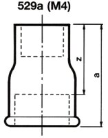 Tempergussfitting verzinkt Nr. 529A Verlängerung, Ø 3/4"