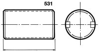 Tempergussfitting verzinkt Nr. 531 Einfacher Nippel, Ø 3/4"