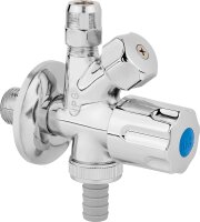 Geräte-Anschluss-Ventil Kombi-Eck, matt verchromt...