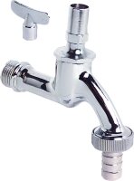 Auslaufhahn, poliert verchromt R 1/2" mit...