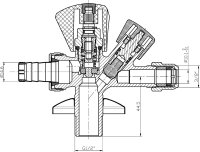 Geräteanschlussventil Kombi-Eck poliert 1/2x10...