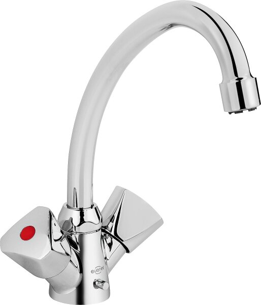 Zweigriff Waschtischmischer Etou Niederdruck Ausladung 134 mm chrom