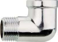 Winkel 90° (IG/AG) verchromt 3/8