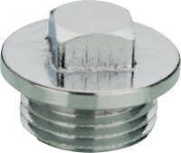 Blindstopfen mit Vierkant verchromt 1/2"