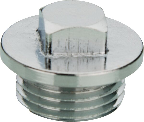 Blindstopfen mit Vierkant verchromt 3/4"