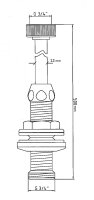 Spülendurchführung 1/2" mit Kupferrohr 500mm
