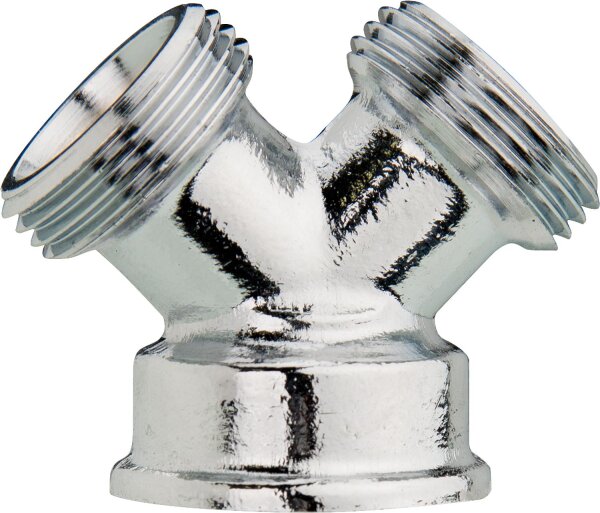 verchr. Y-Stück 3/4" 1 x 3/4" IG / 2 x 3/4" AG