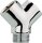 Y-Stück messing verchromt  1 x DN15(1/2") AG / 2 xDN 15 (1/2") IG