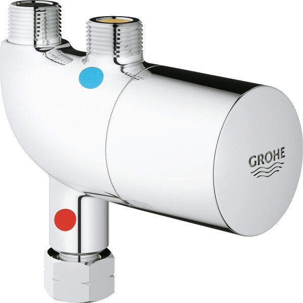 Eckventilthermostat Grohe Grohtherm Micro mit Anschluss-Set