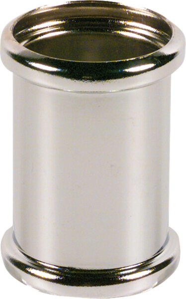 Doppelmuffe Messing verchromt 32 x 32 mm, mit 2 O-Ringen