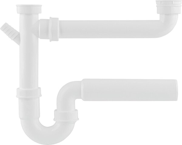 Doppelspülengeruchsverschluss 11/2" x 50mm PP weiß
