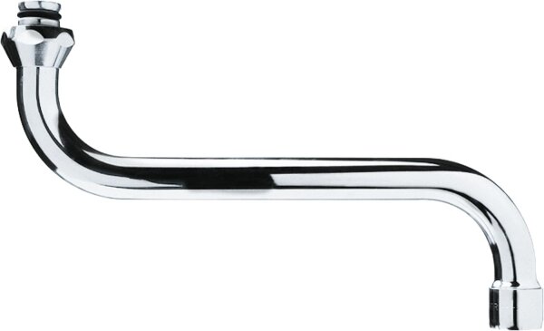 S-Auslauf Messing verchromt konisch dichtend mit 2 O-Ringen 3/4" x 300mm