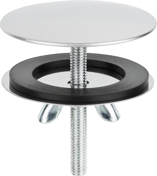 Deckrosette zum Abdecken von nicht benötigter Bohrungen in Spülen und Waschbecken, Niro poliert   42 mm