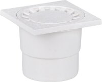 Bodenablauf universal weiß 100x100 mm Abgang DN 50