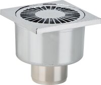 Bodenablauf universal verchromt 100x100 mm Abgang DN 50