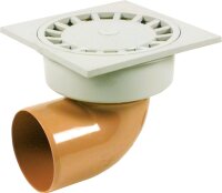 Haus- und Hofablauf grau 150x150x85 mm Abgang DN 50...