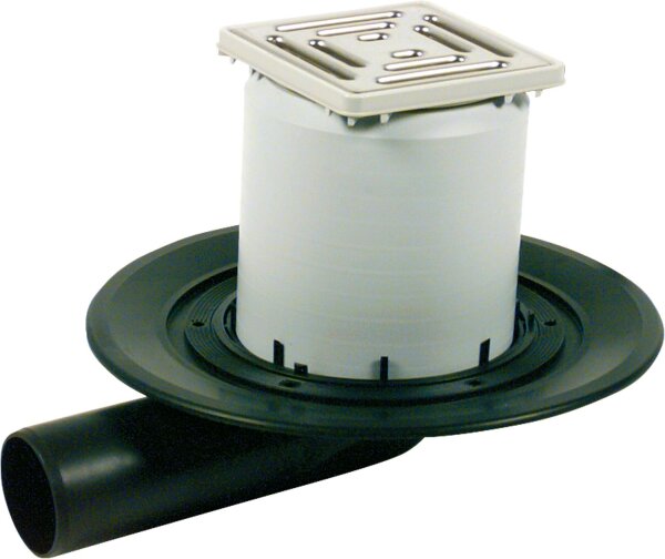 Balkon- und Terrassenablauf mit 100 mm Aufsatz, DN 50 senkrecht