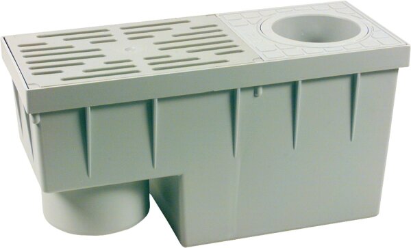 Regensinkkasten für Fallrohre 75-100 mm 380x155x200 mm senkrecht  DN 100