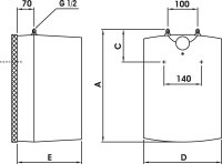 Warmwasserspeicher druckfest Typ GT 10 U EVE 10 Ltr-Untertisch elektrisch