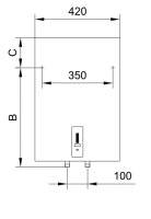 Warmwasserspeicher elektrisch 30 Ltr Modell OGB 30 SLIM