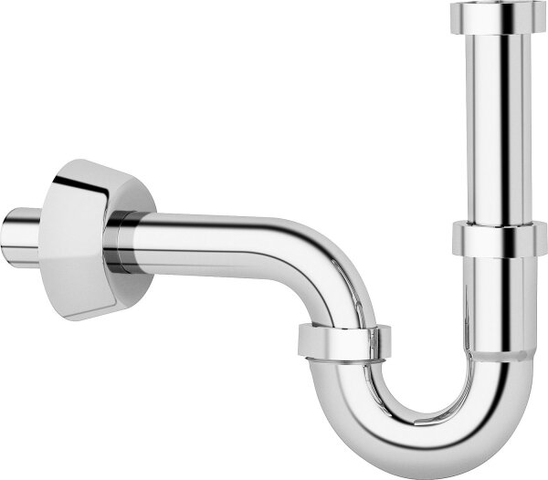 Röhrensiphon Kunststoff verchr. 11/4" DN32 lange Ausführung