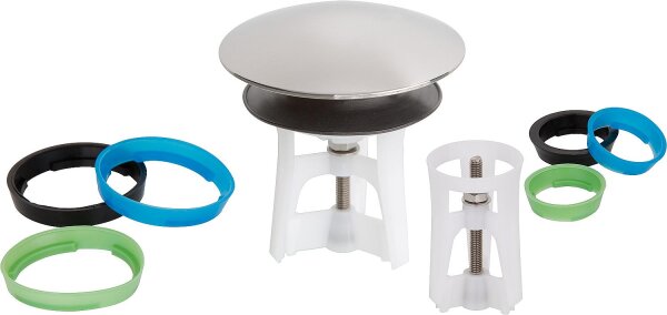 Ersatz Ablaufstopfen UP&Down für 30mm (1") und 38mm (11/4") Garnituren, Kunststoff/Chrom Abdeckung