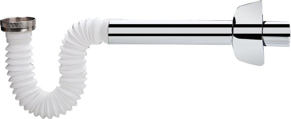 Röhrensiphon flexibel 230mm 11/4"x32mm PP/ABS Farbe: weiß/chrom