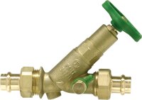 Freistromventil mit Pressverschraubung V-Kontur  DN...