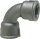 Tempergussfitting, schwarz Bogen 90°, kurz, 1/2" (i/i) Typ 2A