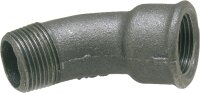Tempergussfitting, schwarz Bogen 45°, 2" (i/a)...