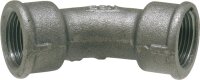Tempergussfitting, schwarz Bogen 45°, 1/2" (i/i)...