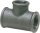 Tempergussfitting, schwarz T-Stück 90°, 3/4" x 1/2" Typ 130, reduziert (IG)