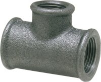Tempergussfitting, schwarz T-Stück 90°,...