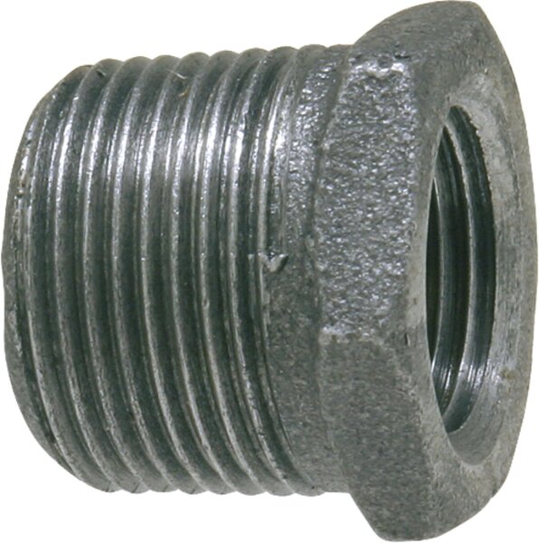 Tempergussfitting, schwarz Reduktionsstück, 11/2" x 3/4" (a/i) Typ 241