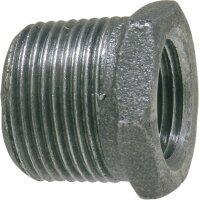 Tempergussfitting, schwarz Reduktionsstück, 2"...