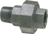 Tempergussfitting, schwarz Verschraubung 1/2" (i/a)...