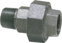 Tempergussfitting, schwarz Verschraubung 1/2" (i/a)...