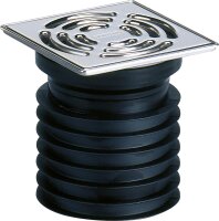 Pronto-Einsteckablauf DN 125 senkrecht mit Edelstahlrost...