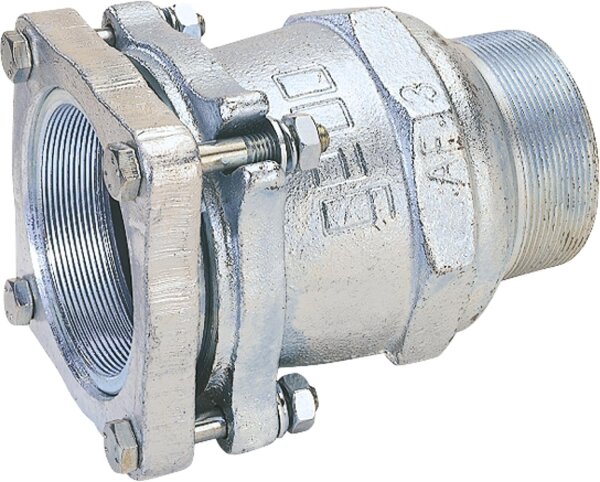 Temperguss-Klemmverbinder mit AG Gas PN 5, Wasser PN 16, Typ AF 3" (88,9)