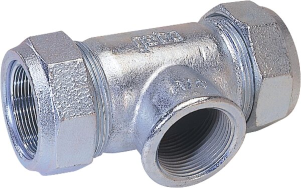 Temperguss-Klemmverbinder (i/i) Gas PN 5, Wasser PN 16, Typ T 1" (33,7) Abgang mit IG