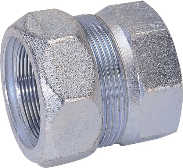 Temperguss Endkappe Gas PN 5, Wasser PN 16, Typ EK 1 1/4" (42,4)