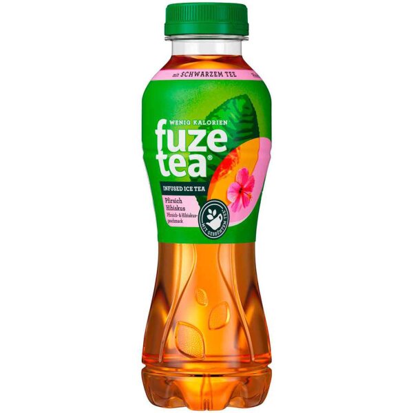 fuzetea Infused Ice Tea Pfirsich Hibiskus (400 ml) EINWEG (inkl. Pfand)
