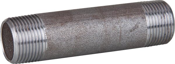 Rohrdoppelnippel, schwarz 1" x 120 mm (a/a) DIN 2982