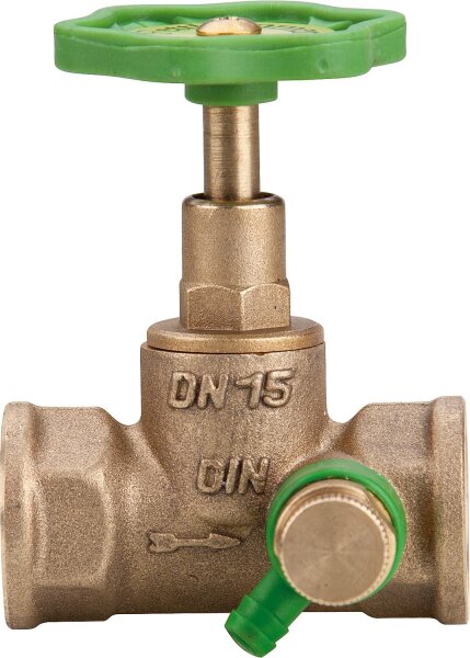 Durchgangsventil / Muffenanschluss steigende Spindel, mit Entleerung 1110,11/4"