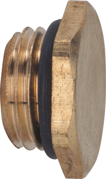 Entleerungsstopfen mit O-Ring Oberfläche: Messing 1836  1/4" "EINZELN"