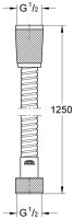 Metallbrauseschlauch Grohe Relexa 1250 mm, 1/2 x 1/2 Longlife chrom