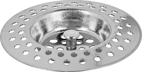 Abfluss-Sieb aus Edelstahl Dusch- u. BW Ablaufventil 1 1/2" oberer Ø = 70 mm
