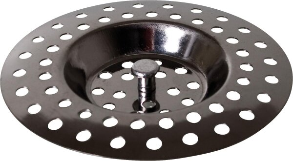 Abfluss-Sieb aus Edelstahl Dusch- u.BW mit Griff oberer Ø 80 mm