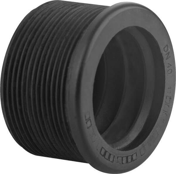 Gummi-Nippel schwarz für Siphonrohr 50 x 40mm  DN40