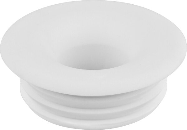 Gummi-Spülrohrverbinder hell für Druckspülrohr Ø 28/32 mm Anschluss = 48mm / mit Rosette